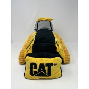 Pillow Pets Caterpillar CAT Bulldozer Plush Construction Vehicle Yellow Black